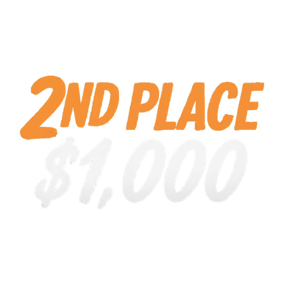 2nd place, $1,000
