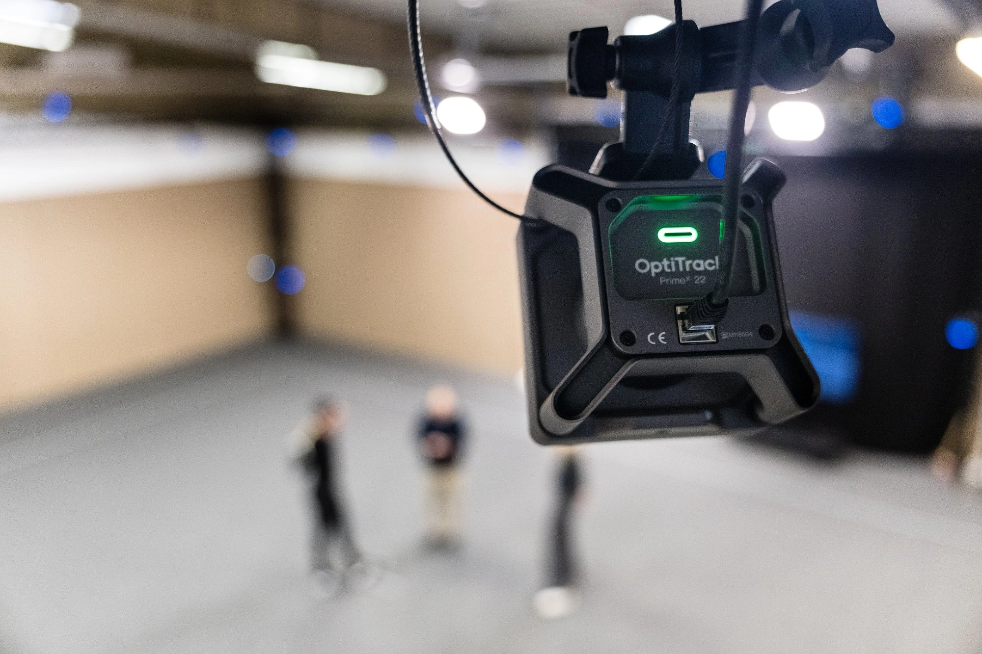 Motorica studio with spiral staircase and banner